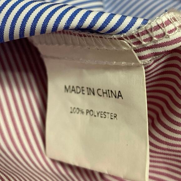 Simplee Plus Multicolor Striped Colorblock Long Sleeve Button Down Shirt Sz 1XL - Picture 4 of 4